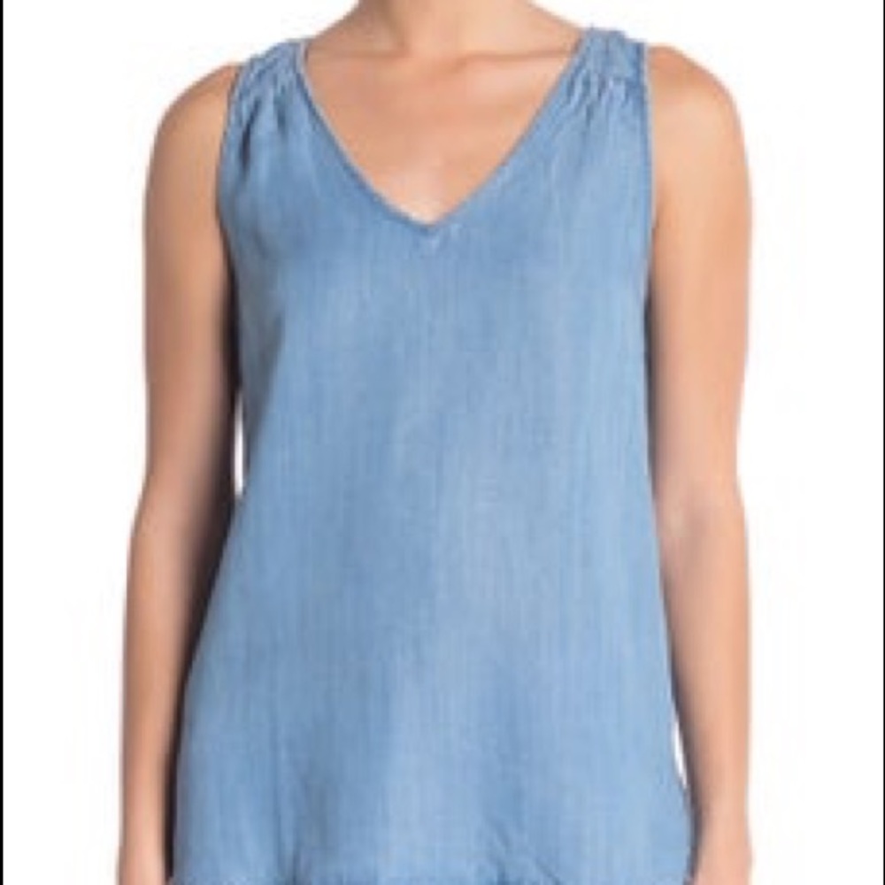 NWT Catherine Malandrino Denim Top XS